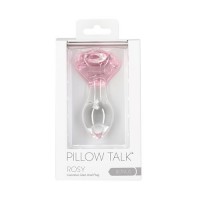 Ls-265 Pillow Talk - Rosy- Luxurious Glass Anal Plug 紅玫瑰玻璃後庭肛塞